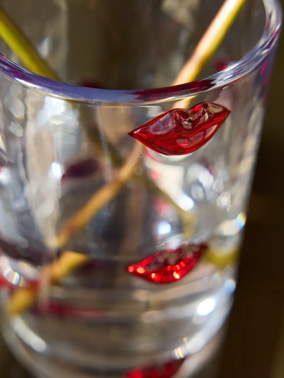 3 Dimensional Lips Glass Vase
