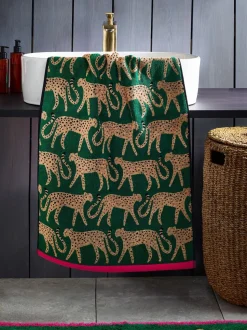 100% katoenen jachtluipaard-handdoek