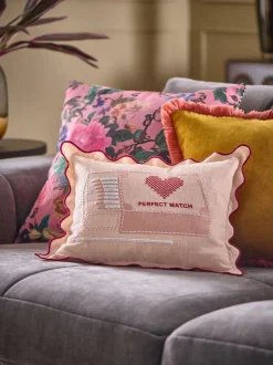 30 X 40cm Valentines Embroidered Perfect Match Cushion