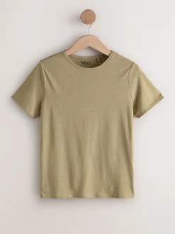 Aardse tinten - Set van 7 katoenen T-shirts met ronde hals voor alle dagen