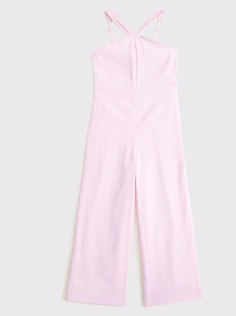 Abercrombie & Fitch Linen Blend Halter Jumpsuit