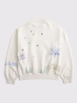 Abercrombie & Fitch Ski Resort Sunday Mockneck Crew Neck Sweatshirt