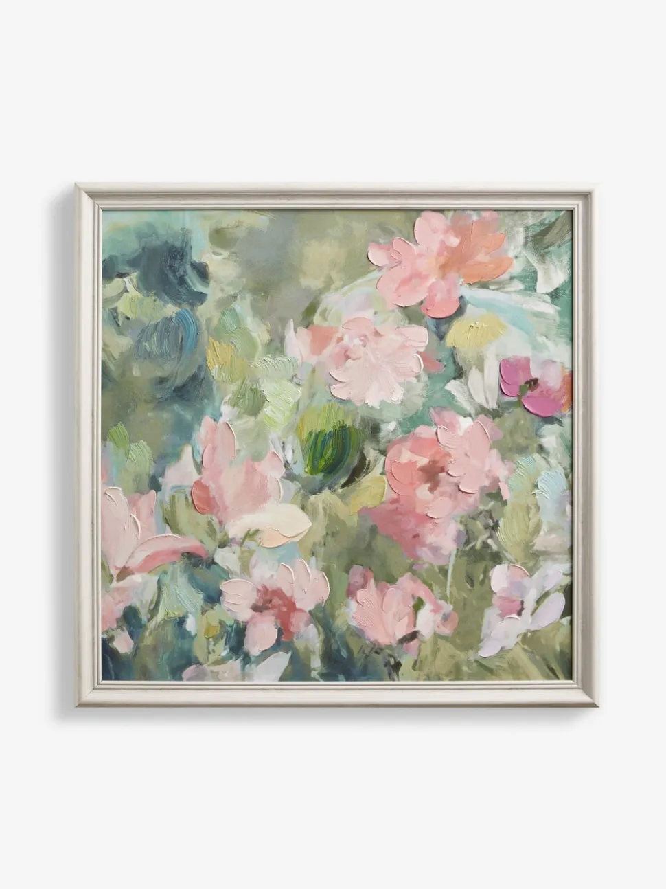 Abstracte bloemenkunst met lijst voor aan de muur