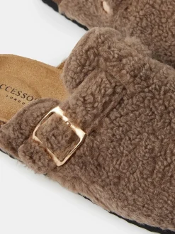 Accessorize Borg Clog Slippers