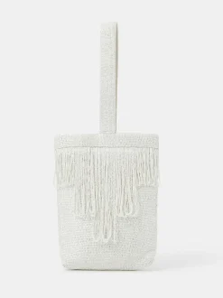 Accessorize Bridal Beaded Fringe Bag