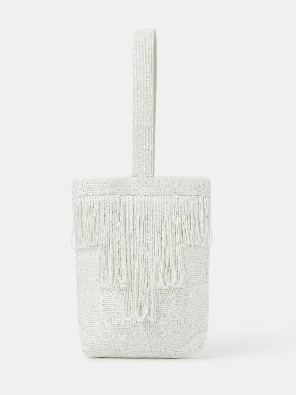Accessorize Bridal Beaded Fringe Bag