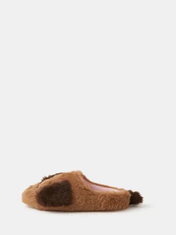 Accessorize Girls Fluffy Dog Slippers