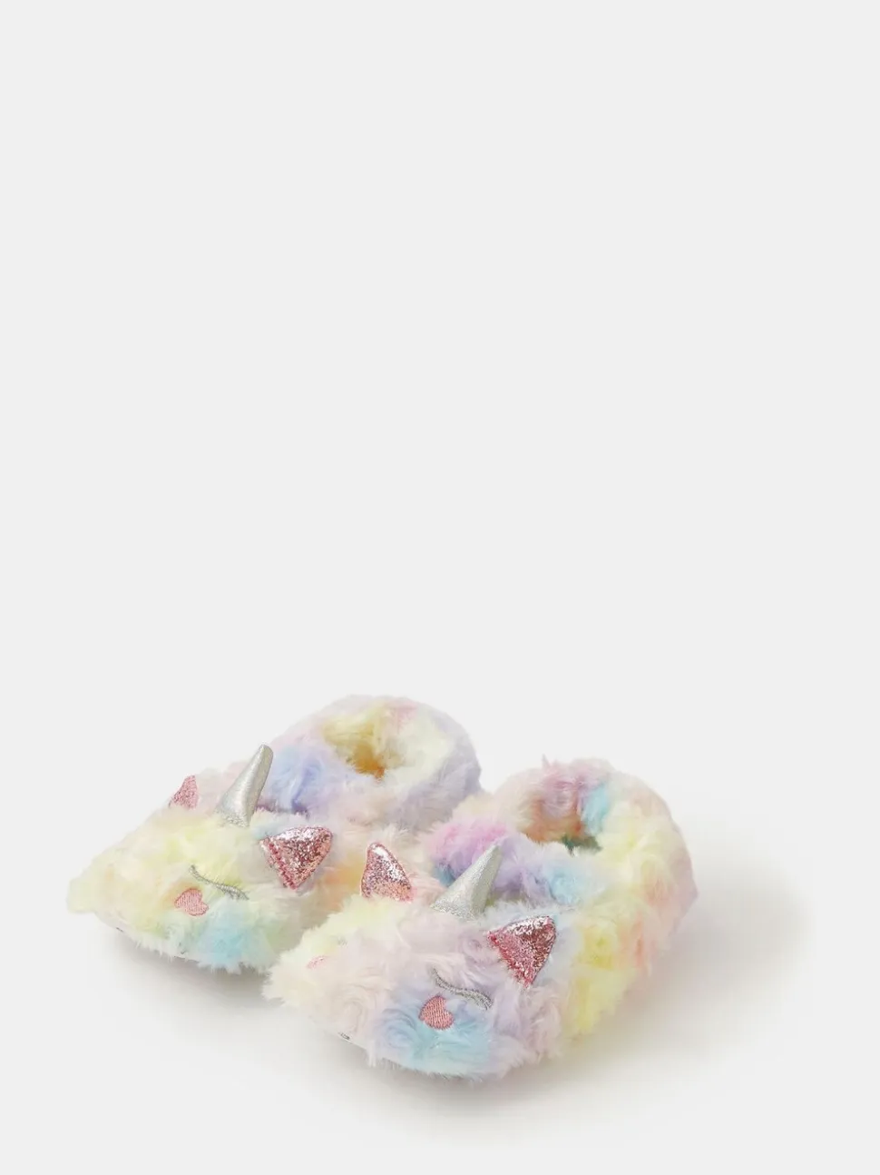 Accessorize Girls Unicorn Rainbow Slippers
