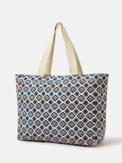 Accessorize Tile Print Beach Tote Bag