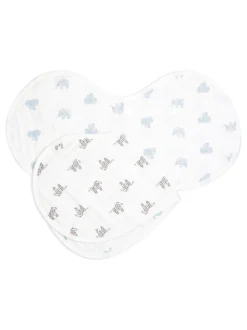 aden + anais - Set van 2 katoenen mousseline slabbetjes