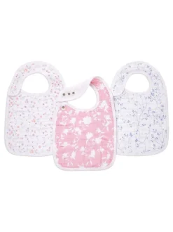 aden + anais Set van 3 100% katoenen slabbetjes met drukknoop