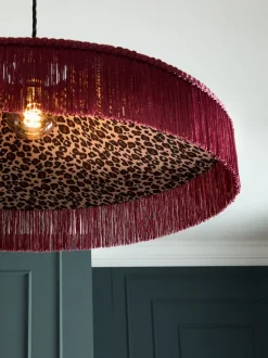 Allegra Velvet Fringed Easy Fit Ceiling Light Shade