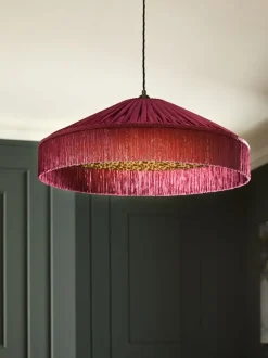 Allegra Velvet Fringed Easy Fit Ceiling Light Shade