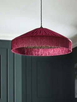Allegra Velvet Fringed Easy Fit Ceiling Light Shade