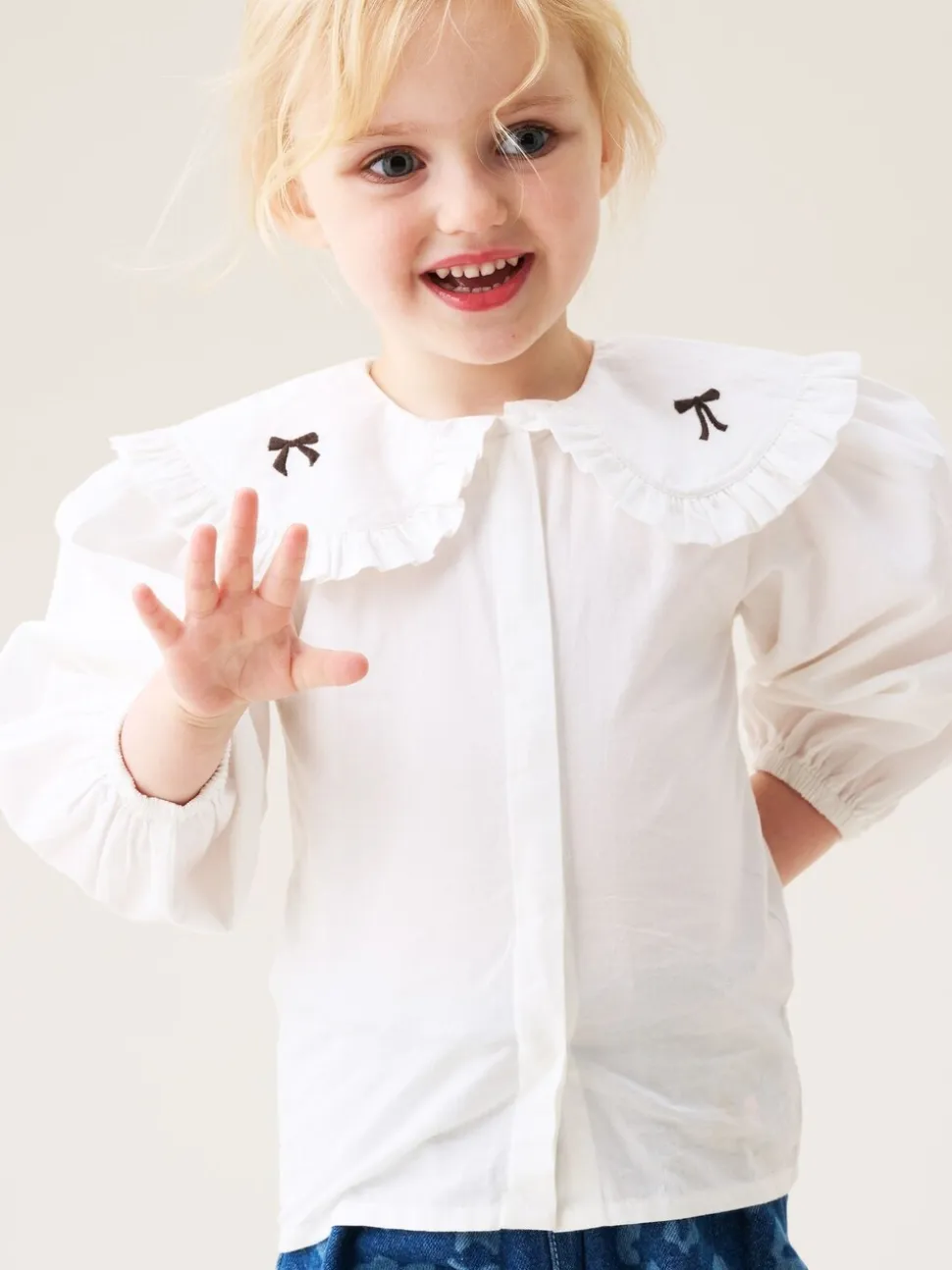 Angel & Rocket Afina Embroidered Collar Blouse