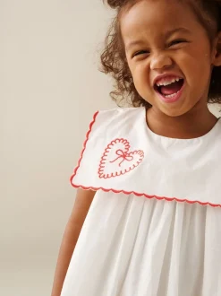 Angel & Rocket Betty Scalloped Collar Embroidered Dress
