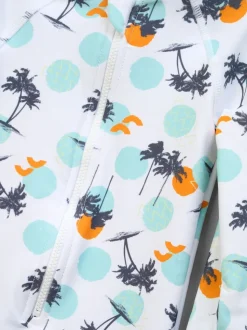 Angel & Rocket Brody Blauw zonbeschermend peuterzwempak met Print
