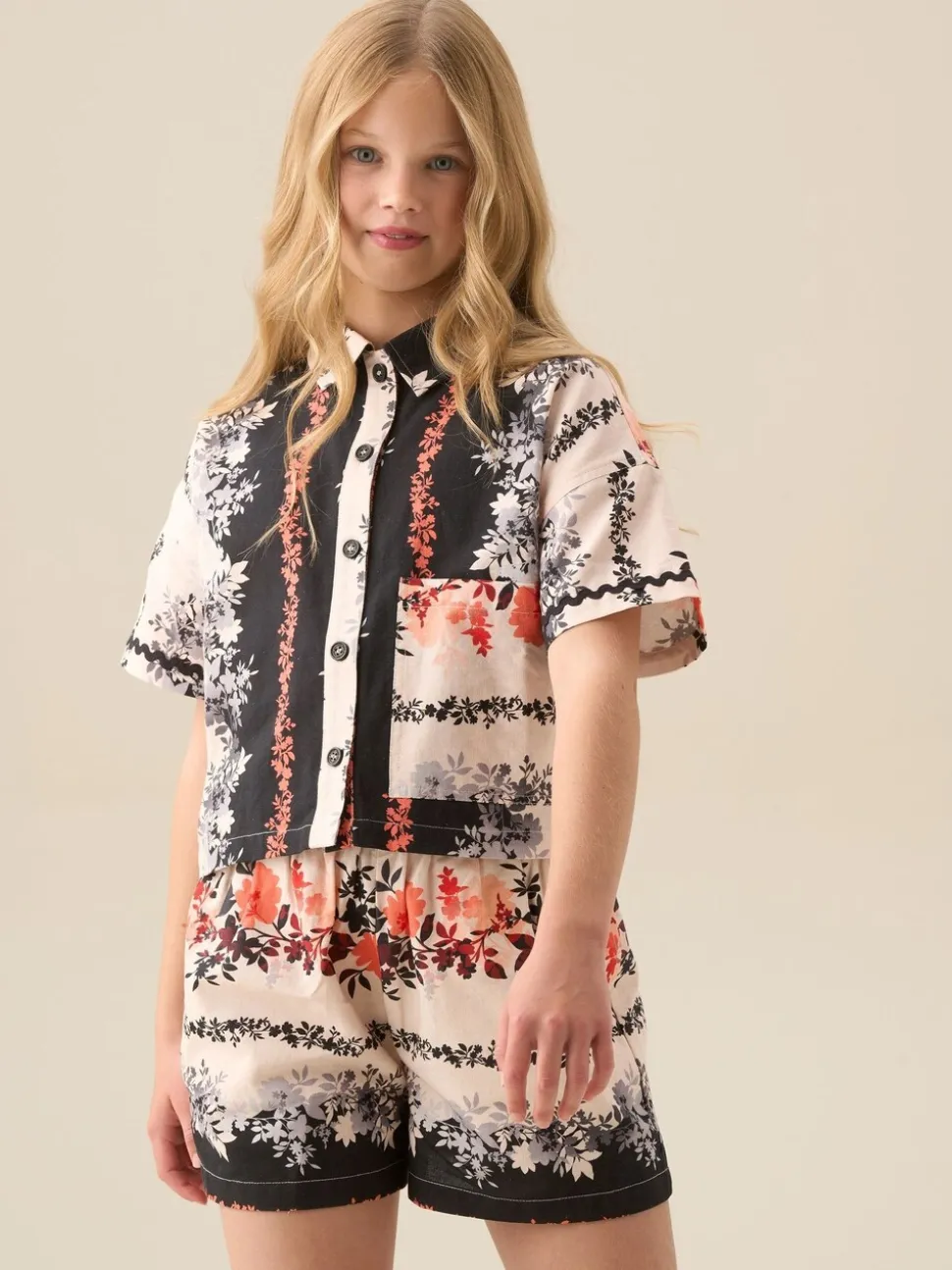 Angel & Rocket Brooke Print Linen Shirt