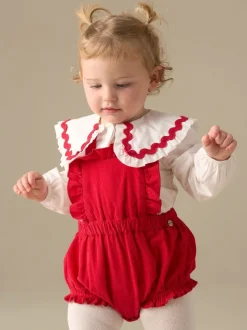 Angel & Rocket Dolly Red Romper And White Rompersuit