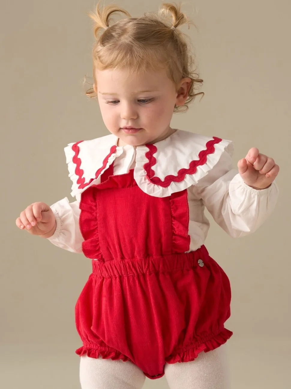 Angel & Rocket Dolly Red Romper And White Rompersuit