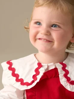 Angel & Rocket Dolly Red Romper And White Rompersuit