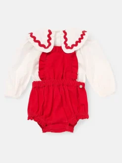 Angel & Rocket Dolly Red Romper And White Rompersuit