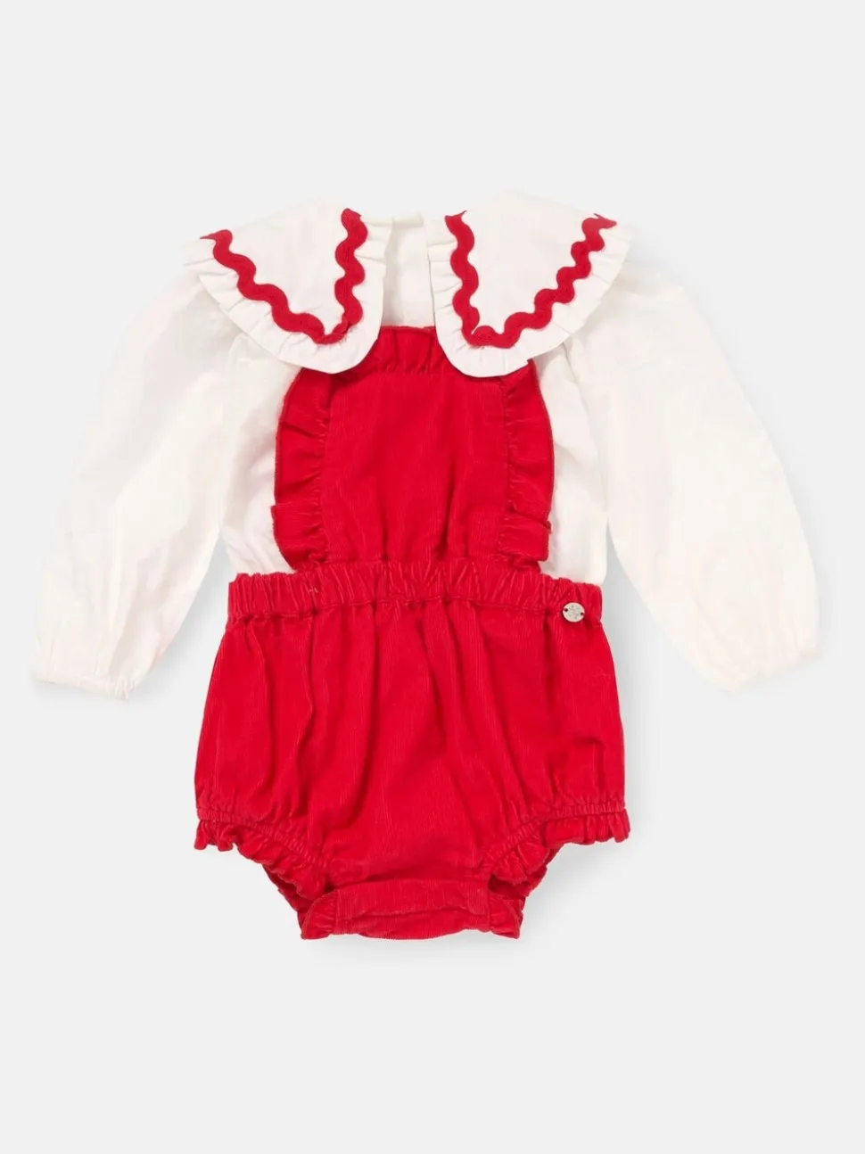 Angel & Rocket Dolly Red Romper And White Rompersuit