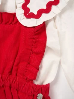 Angel & Rocket Dolly Red Romper And White Rompersuit