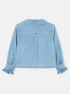 Angel & Rocket Eden 3D Flower Denim Shirt