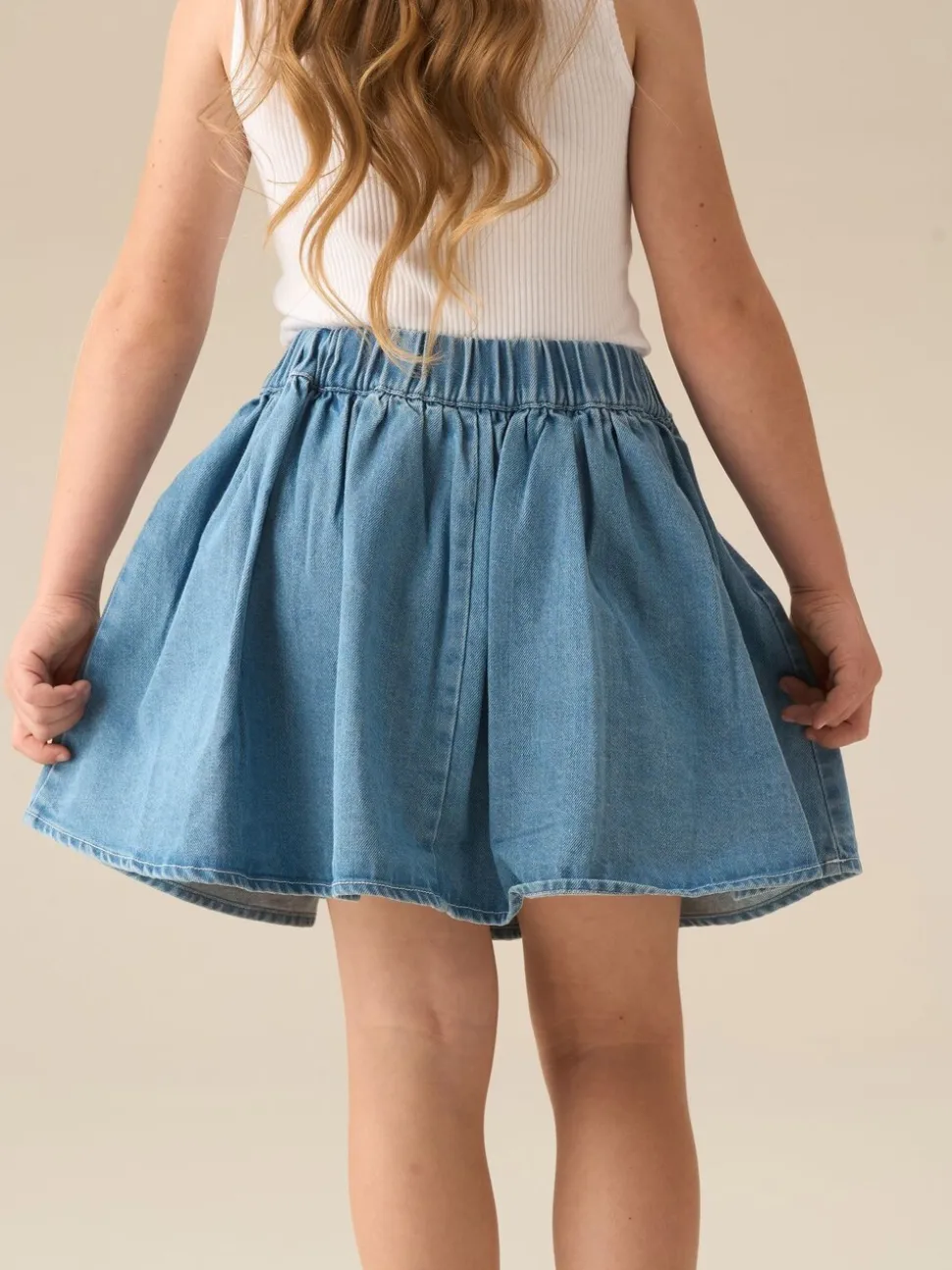 Angel & Rocket Eden 3D Flower Denim Skirt