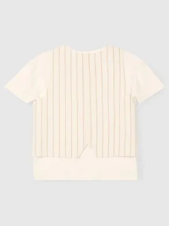 Angel & Rocket Jake Double Breasted Stripe Waistcoat And T Shirt Set