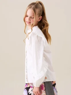 Angel & Rocket Lacey Embroidered Frill Sleeve Blouse