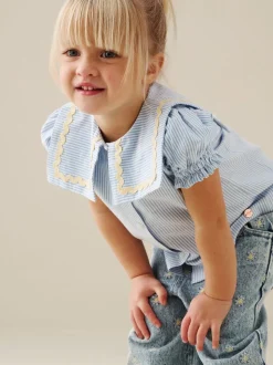 Angel & Rocket Margo Ric Rac Collar Stripe Blouse