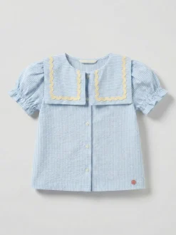 Angel & Rocket Margo Ric Rac Collar Stripe Blouse