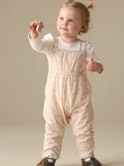 Angel & Rocket Nellie Animal Print Cord Dungaree & Bodysuit
