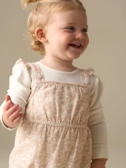 Angel & Rocket Nellie Animal Print Cord Dungaree & Bodysuit