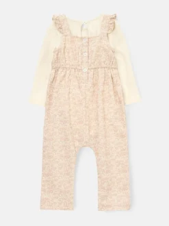 Angel & Rocket Nellie Animal Print Cord Dungaree & Bodysuit