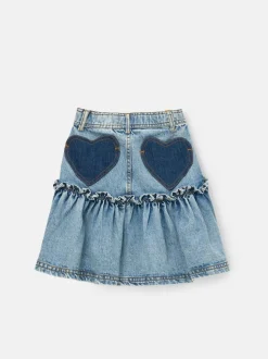 Angel & Rocket Noemie Heart Pocket Denim Skirt