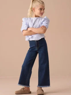 Angel & Rocket Paloma blauwe Cropped Jeans met hartzak