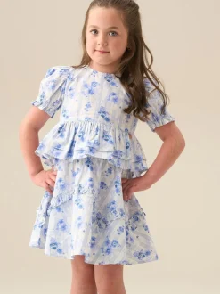 Angel & Rocket Pia Floral Tie Detail Peplum Blouse