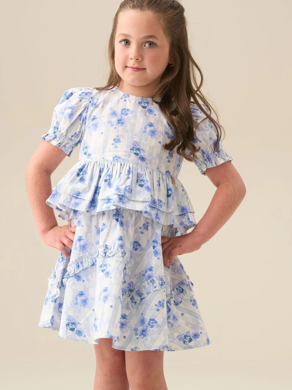 Angel & Rocket Pia Floral Tie Detail Peplum Blouse