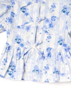 Angel & Rocket Pia Floral Tie Detail Peplum Blouse