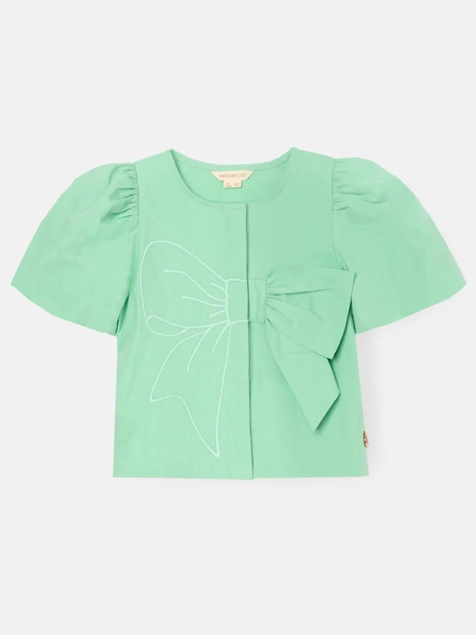 Angel & Rocket Roxie Bow Embellished Woven Blouse
