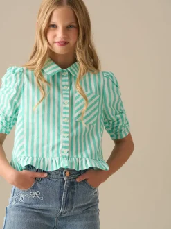 Angel & Rocket Sammie Stripe Ruffle Hem Shirt