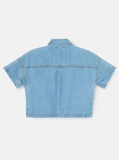 Angel & Rocket Zeta Boxy Embellished Denim Shirt