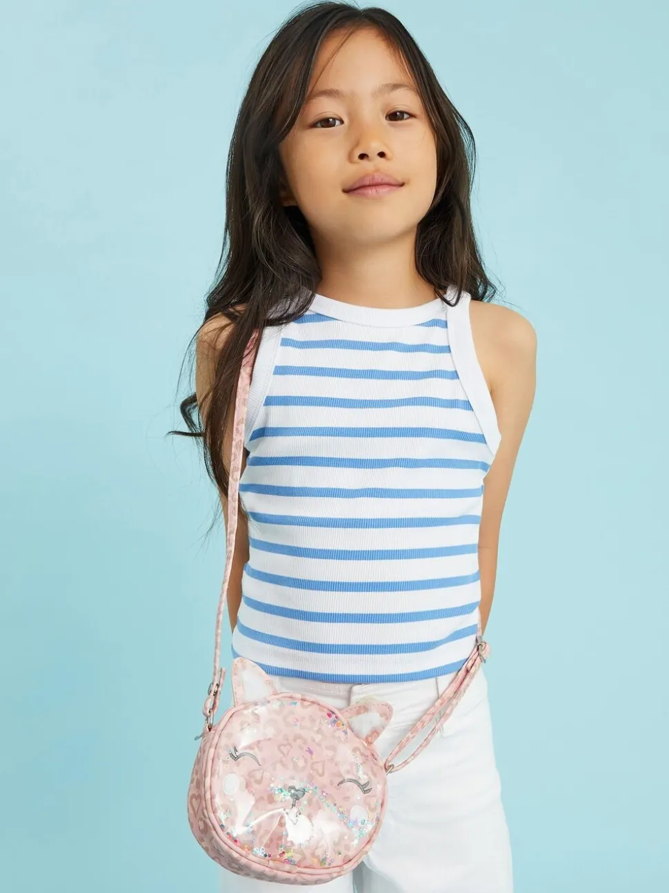 Angels By Accessorize Girls Sequin Cat Cross-Body Bag