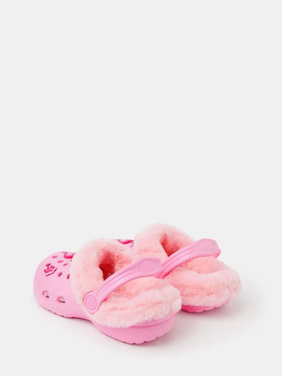 Angels By Accessorize Girls Dog Charm Faux Fur Lined Clogs