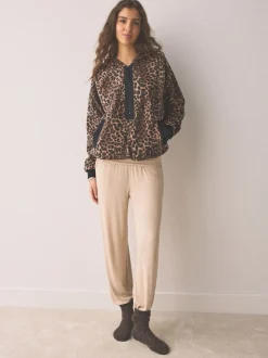 Animal - Fleece met korte rits en borgvoering