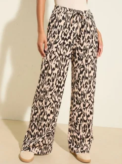 Animal - Friends Like These - Jersey broek met wijde pijpen met kreukeffect