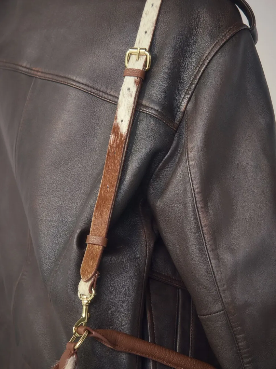 Animal - Leather Scooped Hand Held Bag